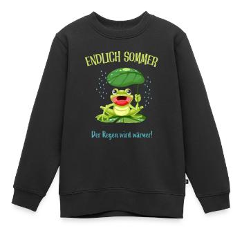 Endlich Sommer - Kinder Premium Organic Sweatshirt - Schwarz - Vorne - AI Model Kid Female (0cm)
