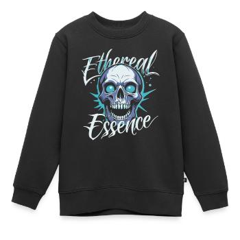 ESSENCE ÉTHÉRÉE - Sweat Premium enfant bio - noir - Devant - AI Model Kid Female (0cm)
