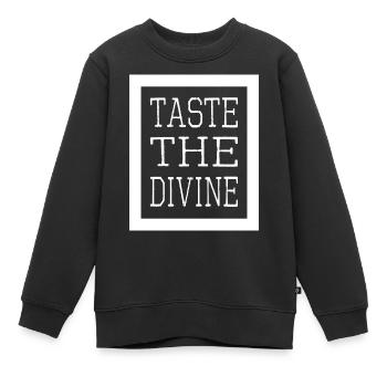 Délicieux repas saveurs délicieuses - Sweat Premium enfant bio - noir - Devant - AI Model Kid Female (0cm)