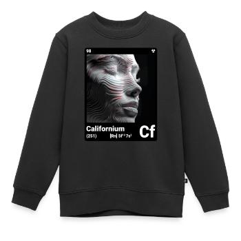 AI am Californium (bk) Modezeitschrift nerdy - Kinder Premium Organic Sweatshirt - Schwarz - Vorne - AI Model Kid Female (0cm)