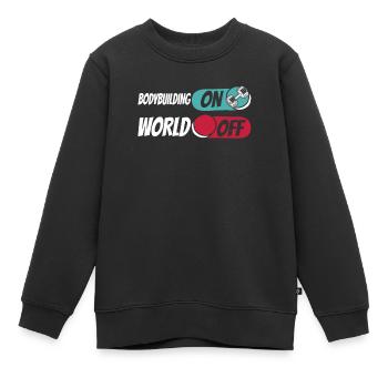 Musculation bodybuilders - Sweat Premium enfant bio - noir - Devant - AI Model Kid Female (0cm)