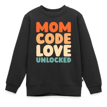 Maman Maman - Sweat Premium enfant bio - noir - Devant - AI Model Kid Female (0cm)