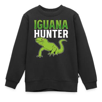 Iguana Hunter Tierpfleger - Kinder Premium Organic Sweatshirt - Schwarz - Vorne - AI Model Kid Female (0cm)