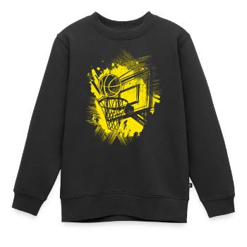 Dunking Basketball Spieler Korbleger Geschenk Bask - Kinder Premium Organic Sweatshirt - Schwarz - Vorne - AI Model Kid Female (0cm)