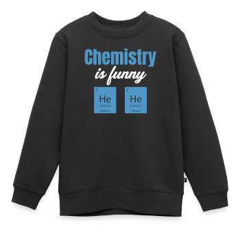 La chimie est drôle. He He Science Périodique - Sweat Premium enfant bio - noir - Devant - AI Model Kid Female (0cm)