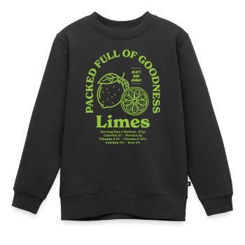 Limetten Ernährung - Kinder Premium Organic Sweatshirt - Schwarz - Vorne - AI Model Kid Female (0cm)