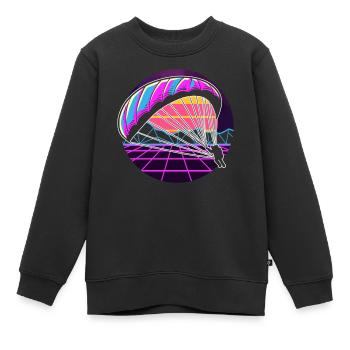 Fallschirmspringen Fallschirmspringer - Kinder Premium Organic Sweatshirt - Schwarz - Vorne - AI Model Kid Female (0cm)