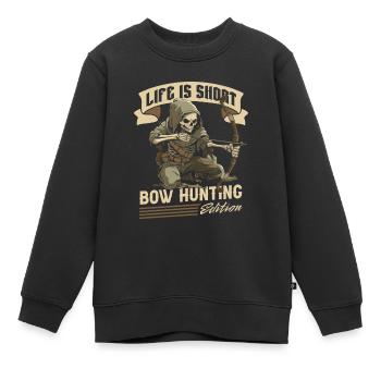 Chasse à l’arc Chasseur à l’arc - Sweat Premium enfant bio - noir - Devant - AI Model Kid Female (0cm)