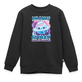 Uranus Uranus: Cooler als es klingt - Kinder Premium Organic Sweatshirt - Schwarz - Vorne - AI Model Kid Female (0cm)