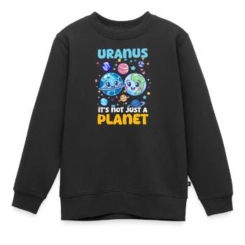 Uranus Uranus, es ist nicht nur ein Planet! - Kinder Premium Organic Sweatshirt - Schwarz - Vorne - AI Model Kid Female (0cm)