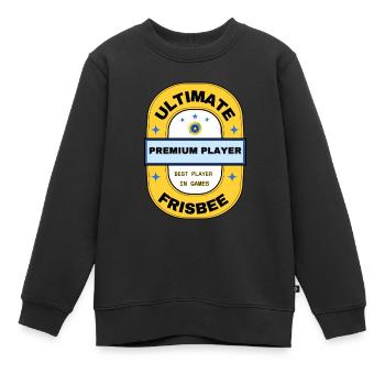 ulti 17B - Sweat Premium enfant bio - noir - Devant - AI Model Kid Female (0cm)