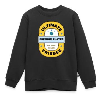 ULtI 18B - Sweat Premium enfant bio - noir - Devant - AI Model Kid Female (0cm)