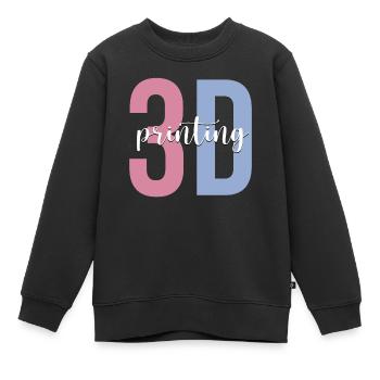 3D Printer Machine - Kids Premium Organic Sweatshirt - black - Front - AI Model Kid Female (0cm)
