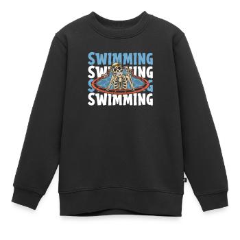 Nageurs nageurs - Sweat Premium enfant bio - noir - Devant - AI Model Kid Female (0cm)