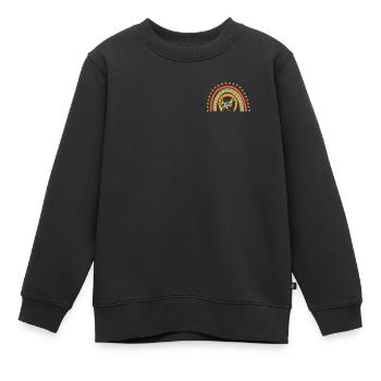 Cheval de trot, courses de trot, sports équestres, chevaux - Sweat Premium enfant bio - noir - Devant - AI Model Kid Female (0cm)
