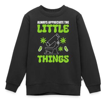 Mikroskope Mikrobiologie Labortechniker - Kinder Premium Organic Sweatshirt - Schwarz - Vorne - AI Model Kid Female (0cm)