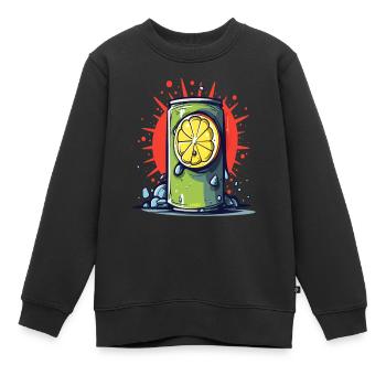 Erfrischende Dose Limonaden-Soda für den Sommer - Kinder Premium Organic Sweatshirt - Schwarz - Vorne - AI Model Kid Female (0cm)