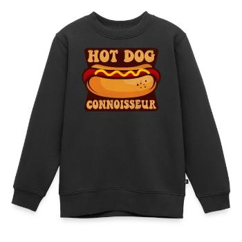 Hot Dog Adult Hot Dog Connoisseur - Kinder Premium Organic Sweatshirt - Schwarz - Vorne - AI Model Kid Female (0cm)