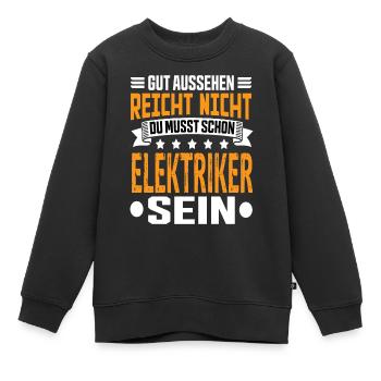 Elektriker - Kinder Premium Organic Sweatshirt - Schwarz - Vorne - AI Model Kid Female (0cm)