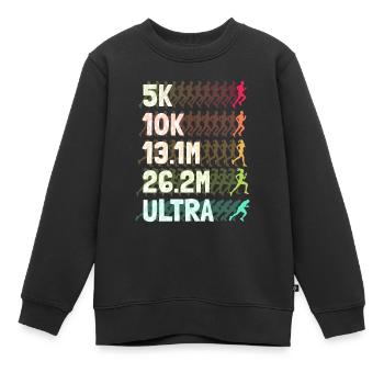 Ultramarathon Marathon Läufer Laufen - Kinder Premium Organic Sweatshirt - Schwarz - Vorne - AI Model Kid Female (0cm)