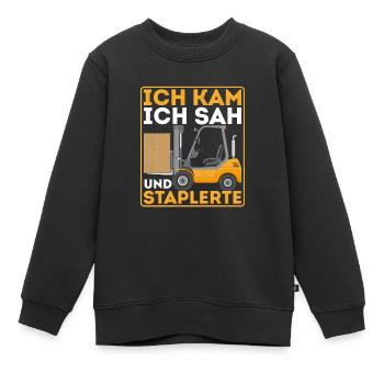 Gabelstaplerfahrer Logistik Lager - Kinder Premium Organic Sweatshirt - Schwarz - Vorne - AI Model Kid Female (0cm)