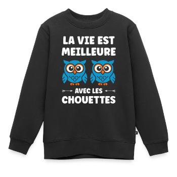Netter Humor - Kinder Premium Organic Sweatshirt - Schwarz - Vorne - AI Model Kid Female (0cm)