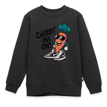 CAROTTE ! - Sweat Premium enfant bio - noir - Devant - AI Model Kid Female (0cm)