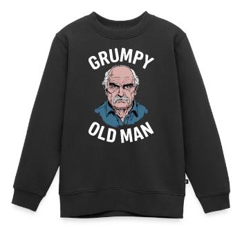 Grumpy Old Man Lustiger Spruch - Kinder Premium Organic Sweatshirt - Schwarz - Vorne - AI Model Kid Female (0cm)