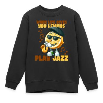 Quand la vie vous donne des citrons - Sweat Premium enfant bio - noir - Devant - AI Model Kid Female (0cm)
