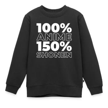 Manga d’anime - Sweat Premium enfant bio - noir - Devant - AI Model Kid Female (0cm)