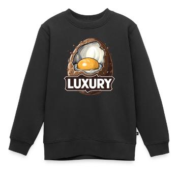Creme-Schokoladen-Ei ist purer Luxus - Kinder Premium Organic Sweatshirt - Schwarz - Vorne - AI Model Kid Female (0cm)