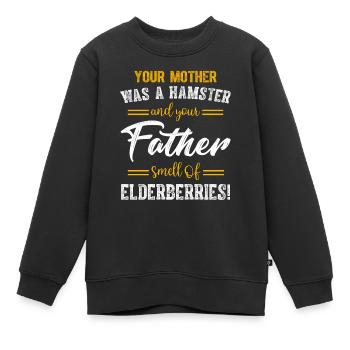 Ta mère était un hamster que ton père sentait - Sweat Premium enfant bio - noir - Devant - AI Model Kid Female (0cm)