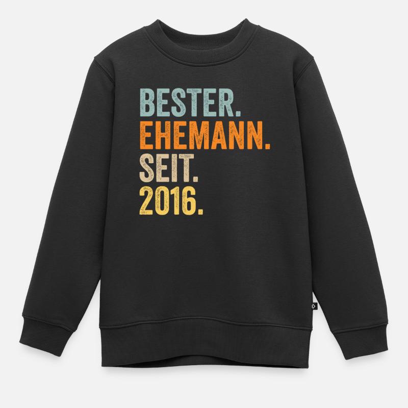 Meilleur mari de la Saint-Valentin depuis 2016 - Sweat Premium enfant bio - noir
