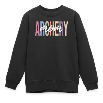 Archer arc et flèche - Sweat Premium enfant bio - noir - Devant - AI Model Kid Female (0cm)