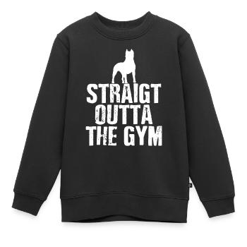 Pitbull Gym Power et Grace Conception athlétique - Sweat Premium enfant bio - noir - Devant - AI Model Kid Female (0cm)