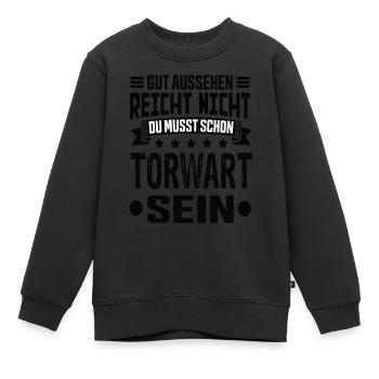 Gardien - Sweat Premium enfant bio - noir - Devant - AI Model Kid Female (0cm)