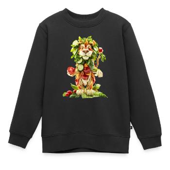 Löwe Salat - Kinder Premium Organic Sweatshirt - Schwarz - Vorne - AI Model Kid Female (0cm)