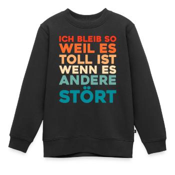 Schwarzer Humor - Kinder Premium Organic Sweatshirt - Schwarz - Vorne - AI Model Kid Female (0cm)