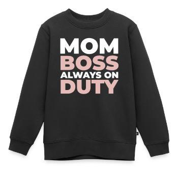 Maman Maman - Sweat Premium enfant bio - noir - Devant - AI Model Kid Female (0cm)