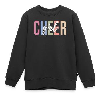 Cheerleading Weibliche Cheerleaderin - Kinder Premium Organic Sweatshirt - Schwarz - Vorne - AI Model Kid Female (0cm)
