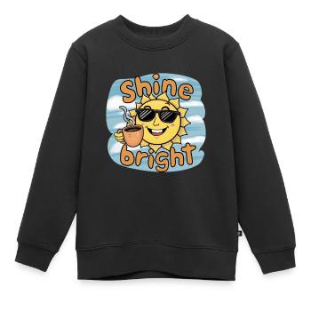 HELL LEUCHTEN - Kinder Premium Organic Sweatshirt - Schwarz - Vorne - AI Model Kid Female (0cm)