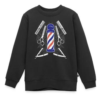 Shirt Eleganz mit jedem Schnitt - Kinder Premium Organic Sweatshirt - Schwarz - Vorne - AI Model Kid Female (0cm)