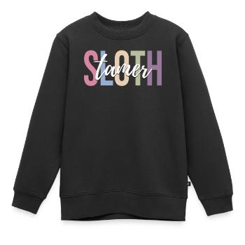 Zirkus Liebhaber Zirkus Faultier Lustiger Zirkus - Kinder Premium Organic Sweatshirt - Schwarz - Vorne - AI Model Kid Female (0cm)