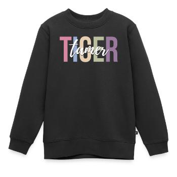 Zirkus Tiger Zirkus Tigerliebhaber Lustiger Zirkus - Kinder Premium Organic Sweatshirt - Schwarz - Vorne - AI Model Kid Female (0cm)