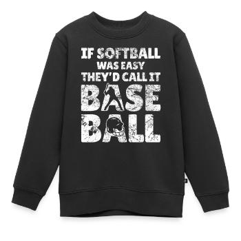 Citations hilarantes pour le baseball et - Sweat Premium enfant bio - noir - Devant - AI Model Kid Female (0cm)