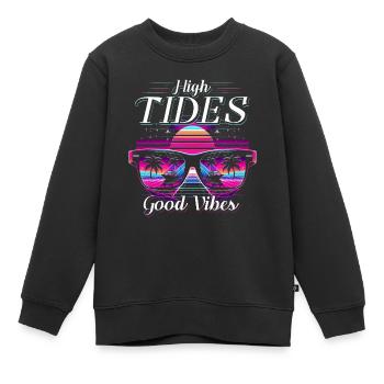 Cruise Cruisers High Tides - Kids Premium Organic Sweatshirt - black - Front - AI Model Kid Female (0cm)