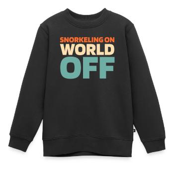 Schnorcheln Snorkeling sur World Off - Sweat Premium enfant bio - noir - Devant - AI Model Kid Female (0cm)