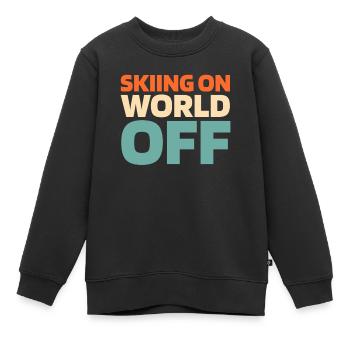 Ski Après-ski Ski On World Off - Sweat Premium enfant bio - noir - Devant - AI Model Kid Female (0cm)