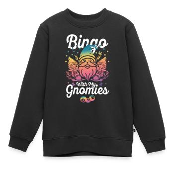 Bingo Mit Meinen Gnomies Lustiges Bingo - Kinder Premium Organic Sweatshirt - Schwarz - Vorne - AI Model Kid Female (0cm)