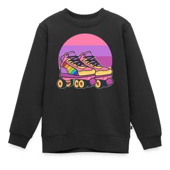 Retro-Rollschuhe Rollerblader - Kinder Premium Organic Sweatshirt - Schwarz - Vorne - AI Model Kid Female (0cm)